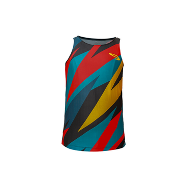 Metamozaic pro running men's singlet green red yellow black