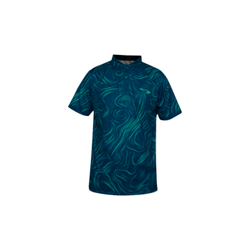 Ryuji graphic polo jersey dark turquoise